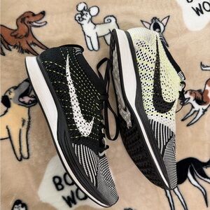 Nike Flyknit Running Sneakers - Black, White & Volt